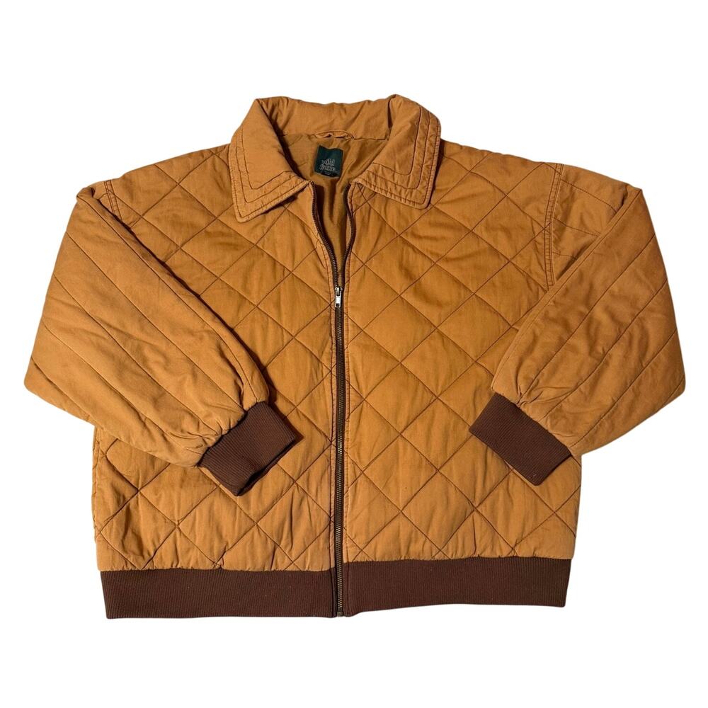 Wild Fable Target Outerwear Brown Quilted Zip Up Cozy Barn Jacket Large